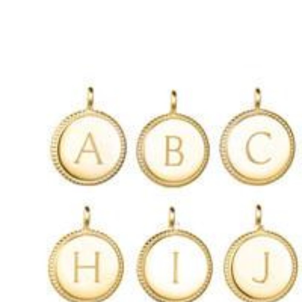 Amelia Rose "A" ROUND CHARM GOLD - Picture 2 of 6